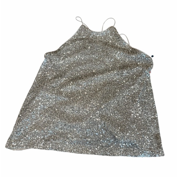 Banana Republic Silver Sequin Halter Top - Picture 7 of 9